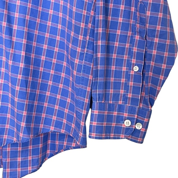 Brooks Brothers Mens Blue and Pink Plaid Button Down Shirt Size M 100% Cotton - Picture 5 of 8